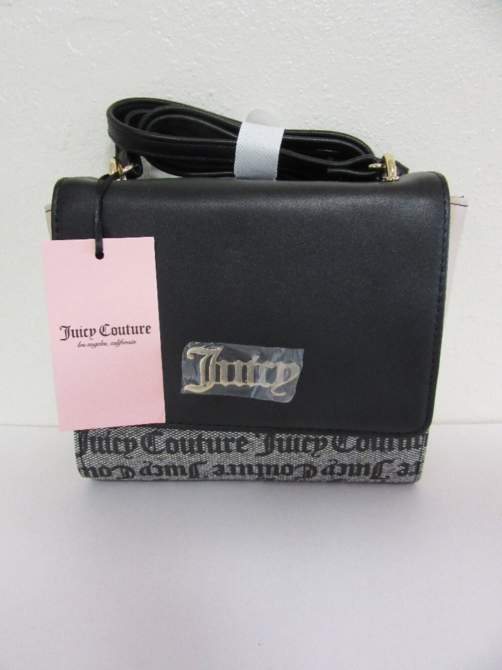 JUICY COUTURE Black & Beige Crossbody NWT